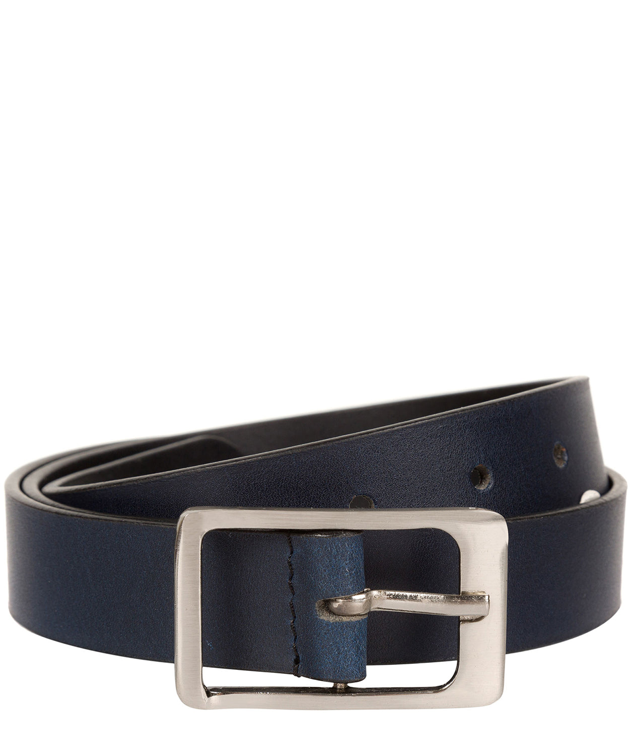 Navy Genuine Leather Ladies' Belt