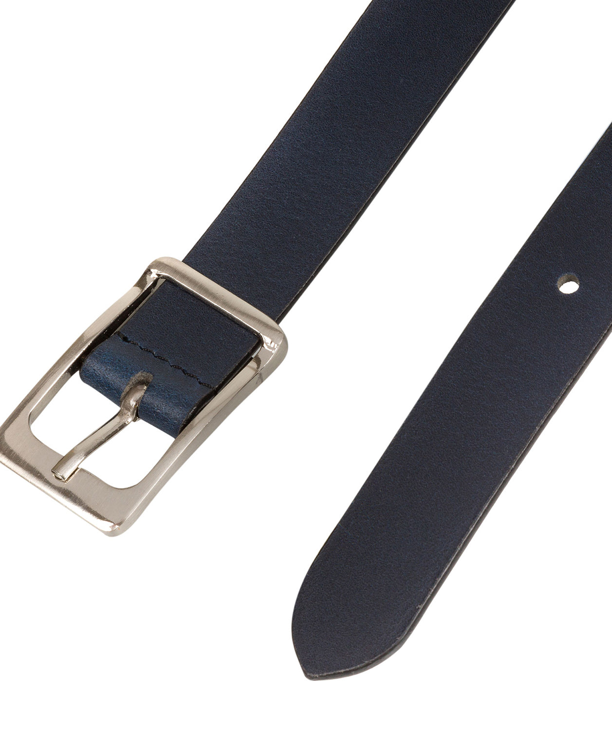 Navy Genuine Leather Ladies' Belt