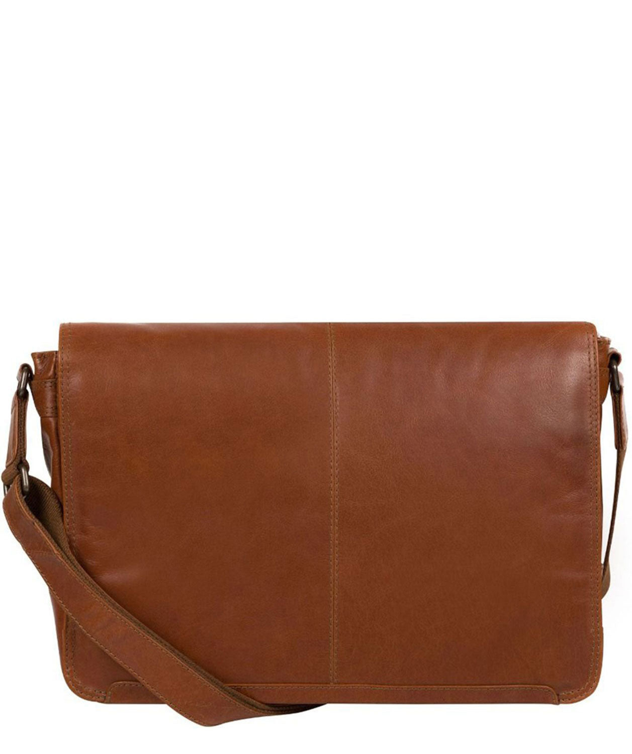 'Bermondsey' Chestnut Leather Messenger Bag