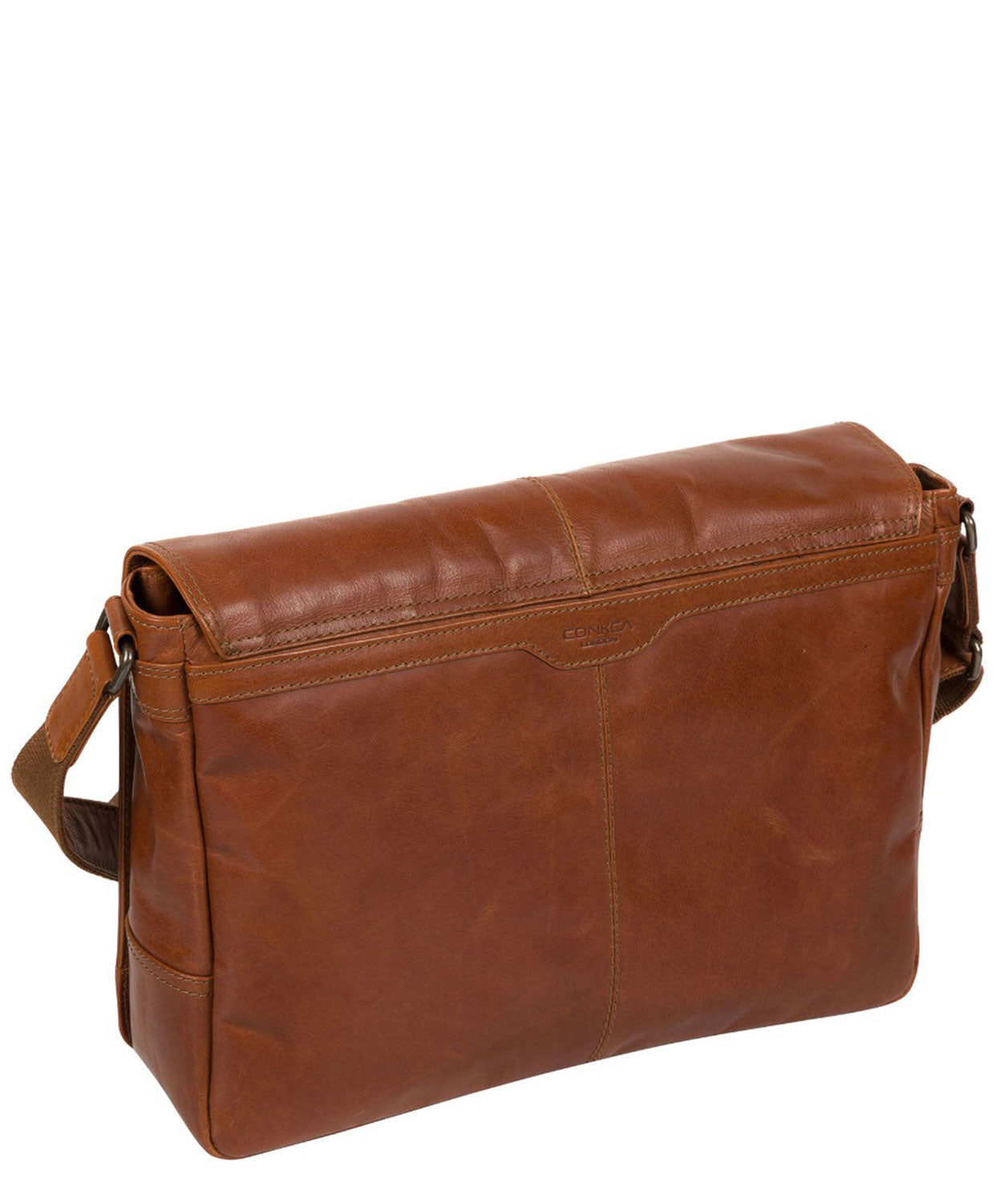 'Bermondsey' Chestnut Leather Messenger Bag