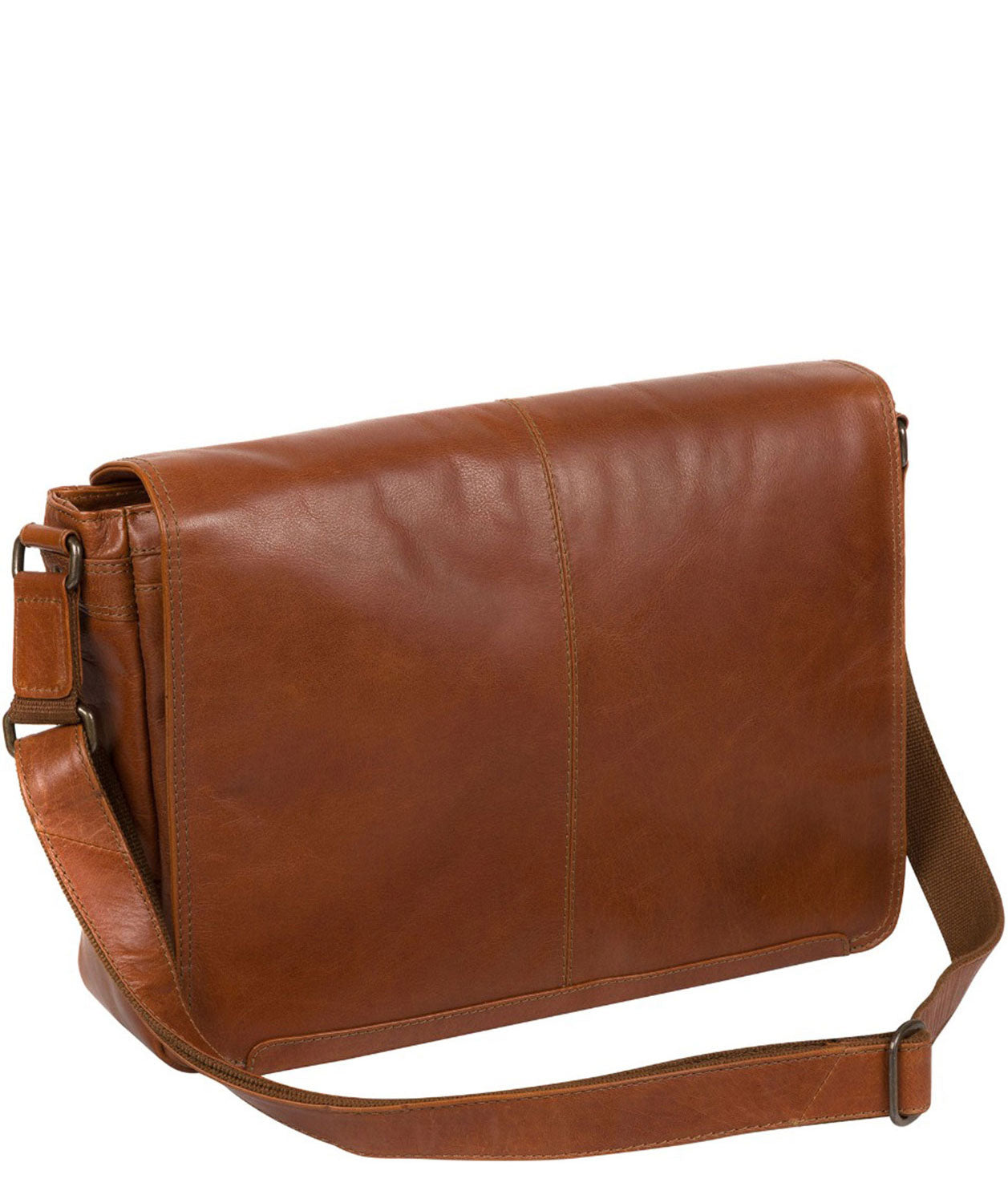 'Bermondsey' Chestnut Leather Messenger Bag