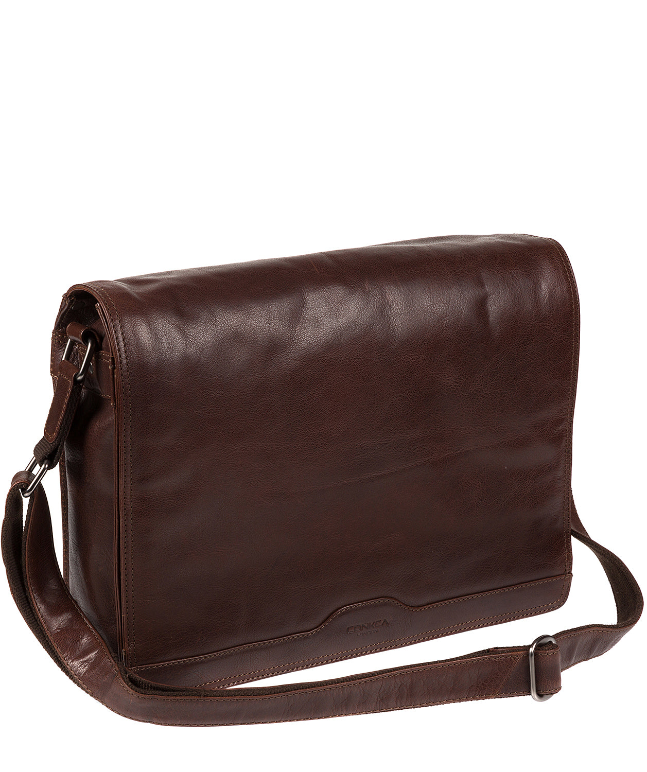 'Islington' Conker Brown Handcrafted Leather Messenger Bag