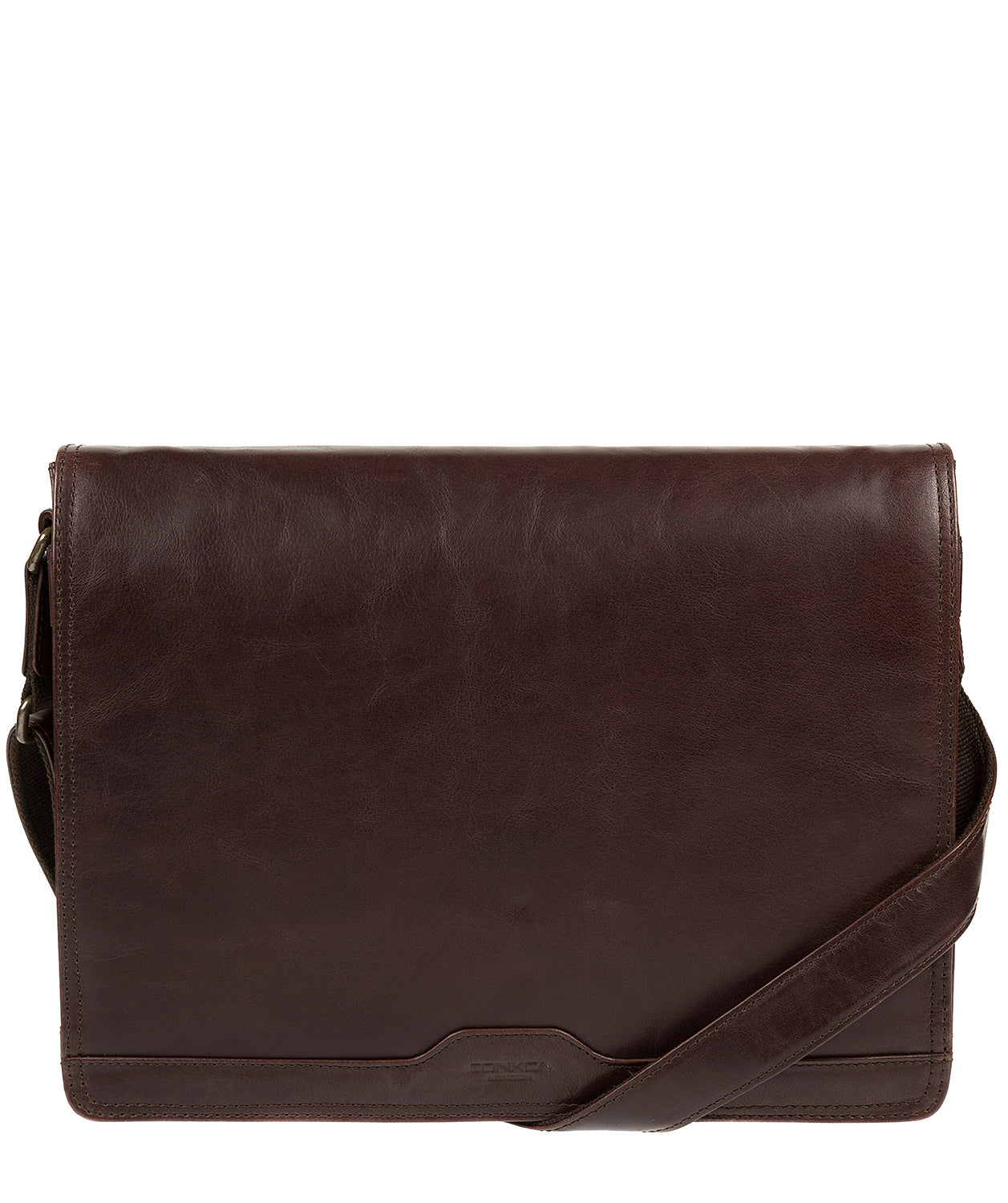 'Islington' Dark Brown Natural Cowhide Messenger Bag