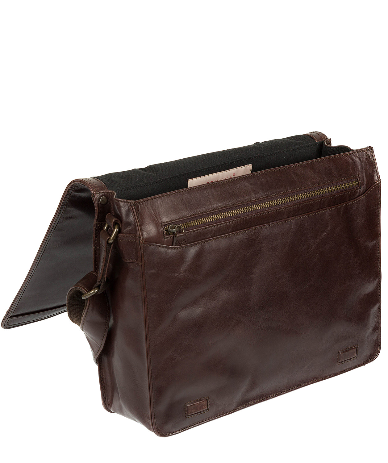 'Islington' Dark Brown Natural Cowhide Messenger Bag