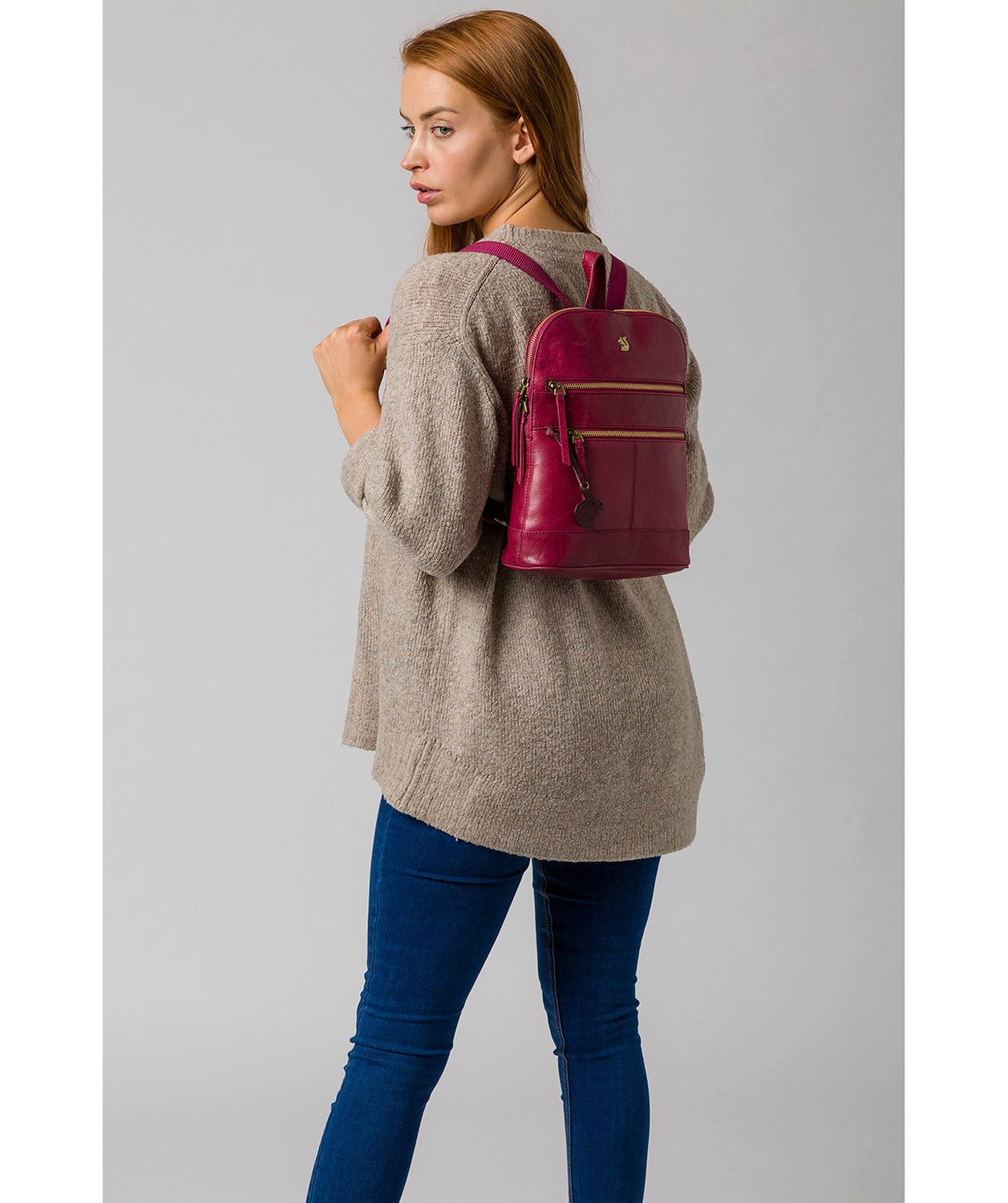 'Francisca' Orchid Leather Backpack Pure Luxuries London