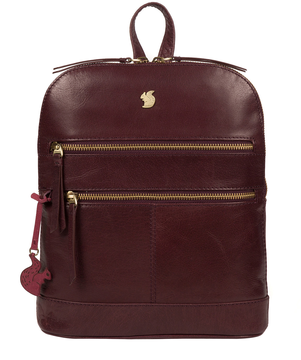 'Francisca' Plum Leather Backpack image 1