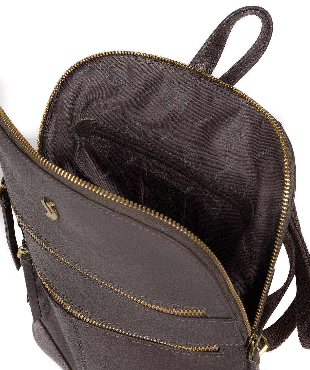 'Francisca' Slate Leather Backpack image 3