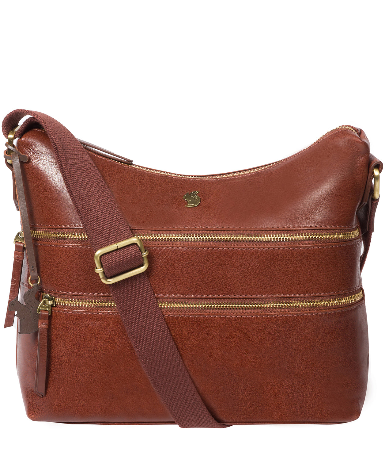 'Georgia' Conker Brown Leather Shoulder Bag