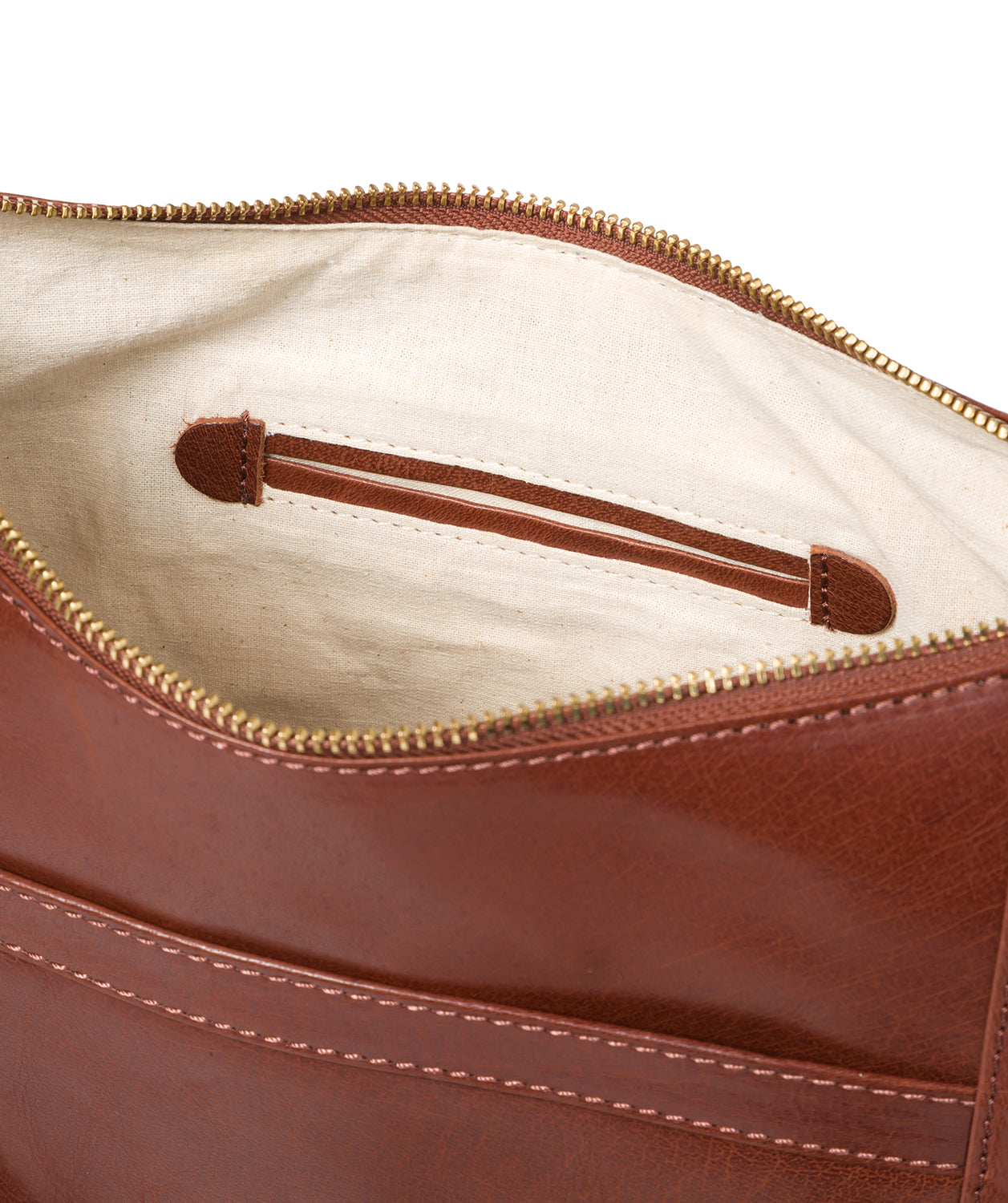 'Georgia' Conker Brown Leather Shoulder Bag