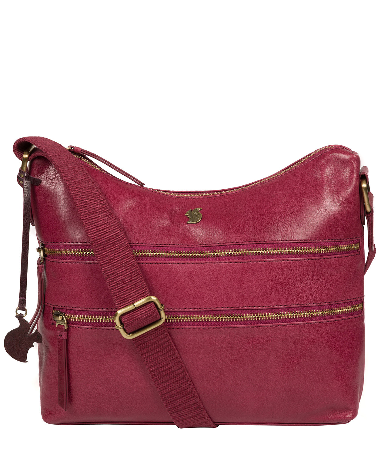 'Georgia' Orchid Leather Shoulder Bag Pure Luxuries London