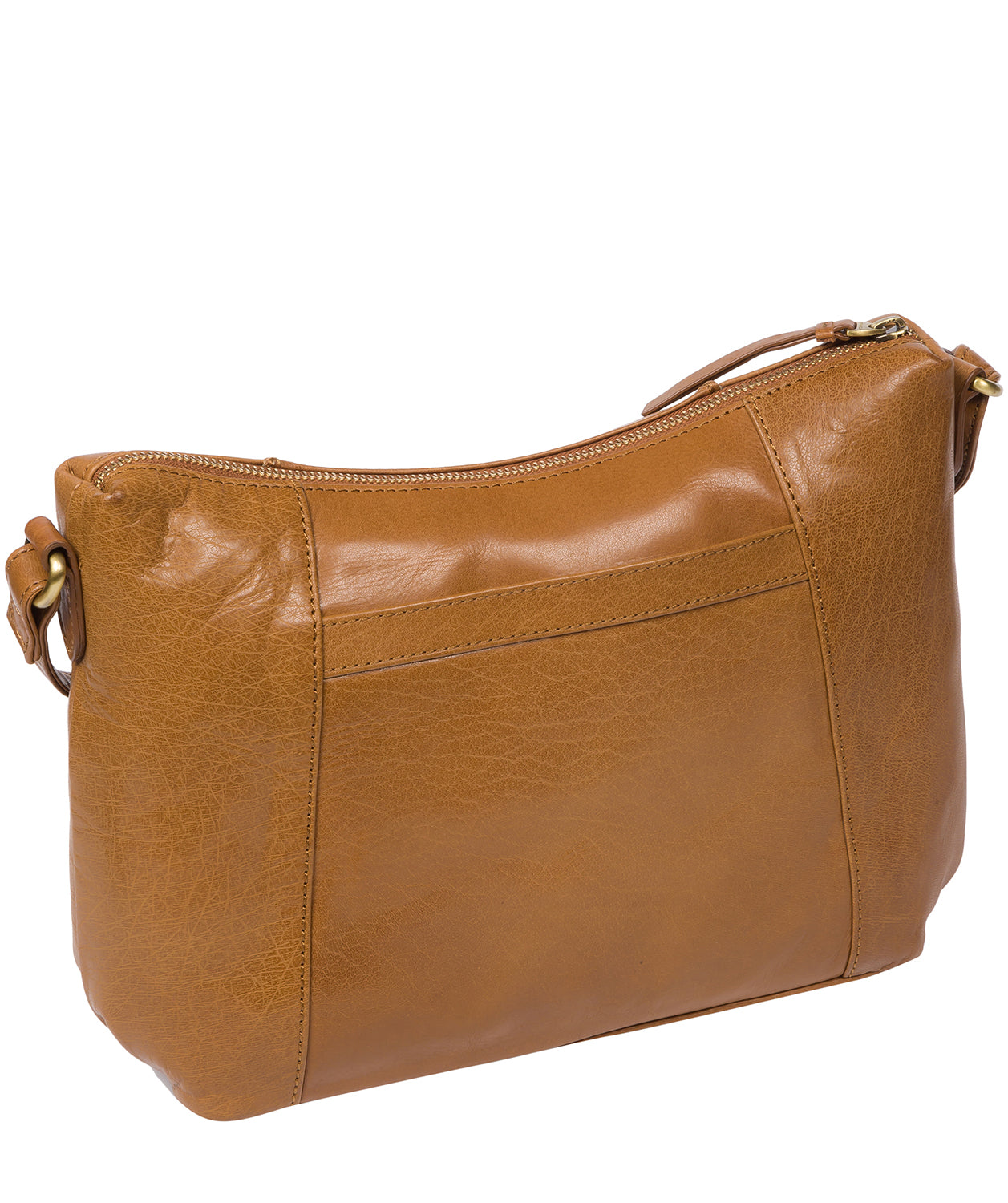 'Esta' Dark Tan Leather Cross Body Bag