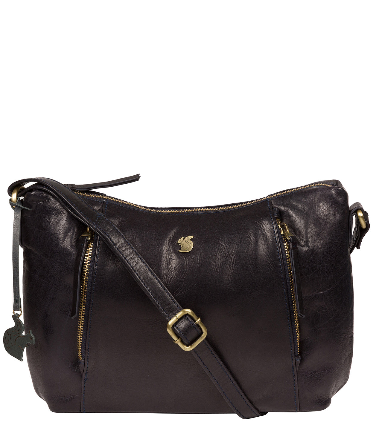 'Esta' Navy Leather Cross Body Bag Pure Luxuries London