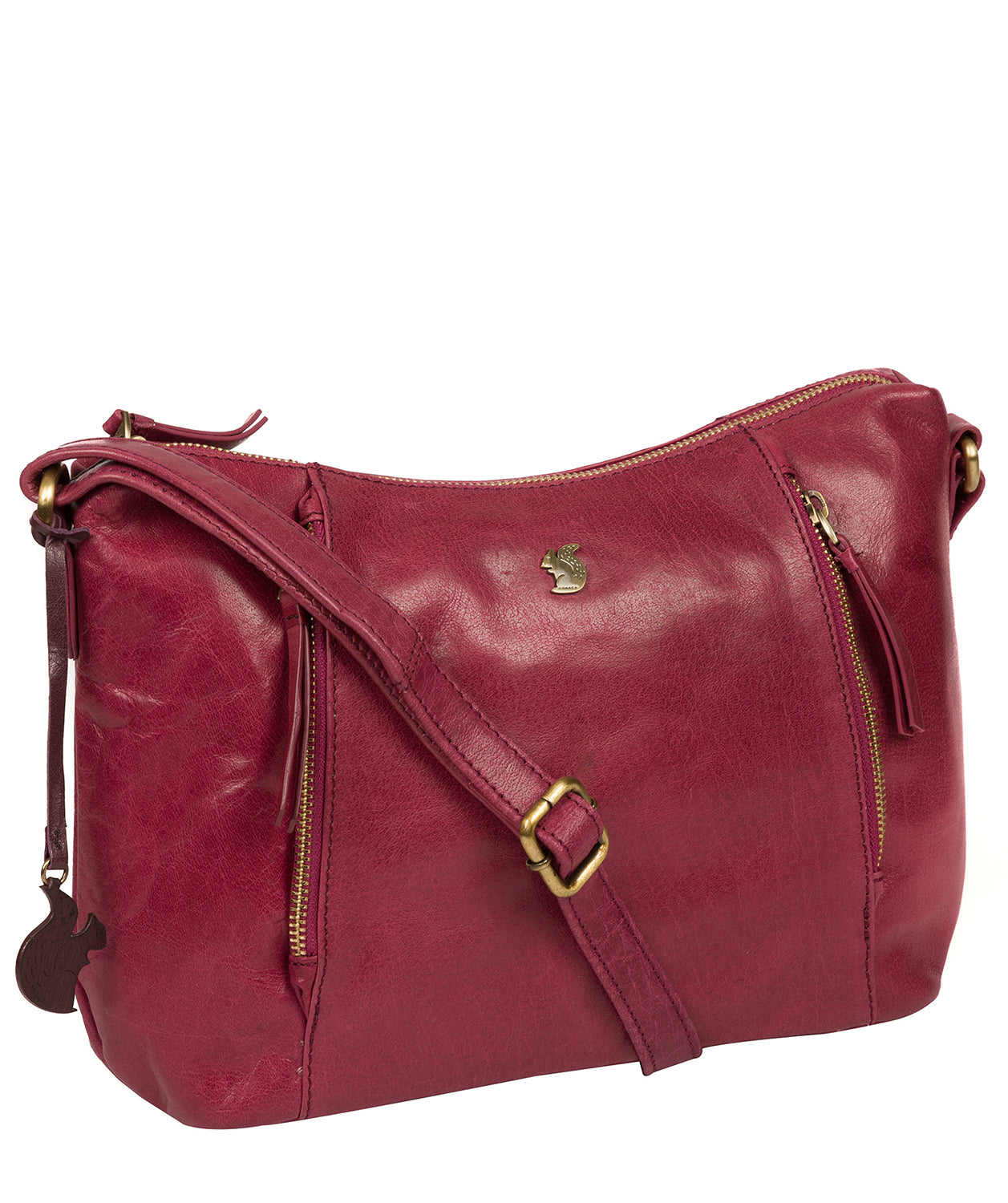 'Esta' Orchid Leather Cross Body Bag image 5