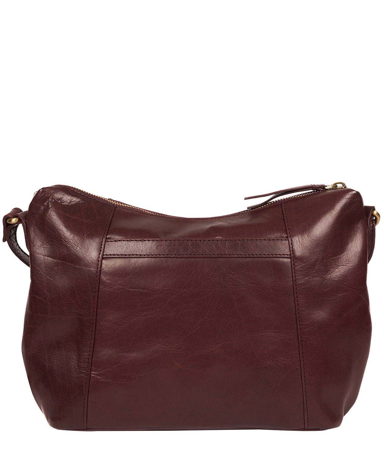 'Esta' Plum Leather Cross Body Bag Pure Luxuries London