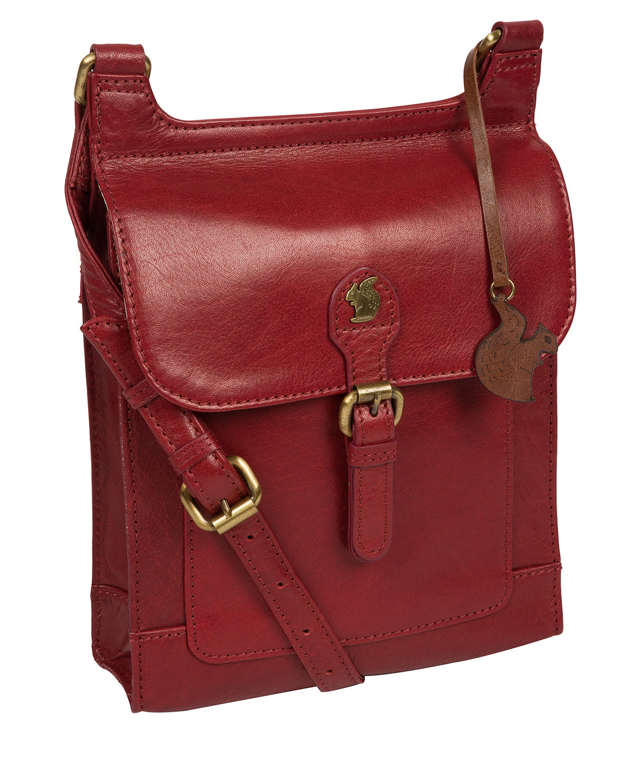 'Sasha' Chilli Pepper Leather Cross Body Bag image 5