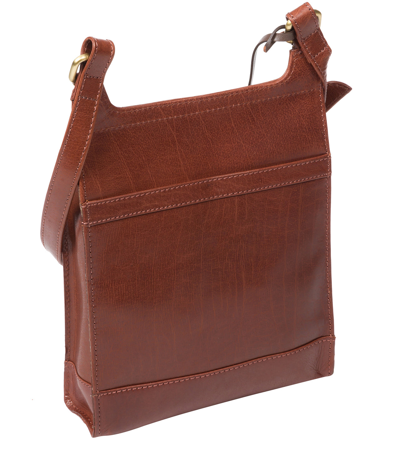 'Sasha' Conker Brown Leather Cross Body Bag