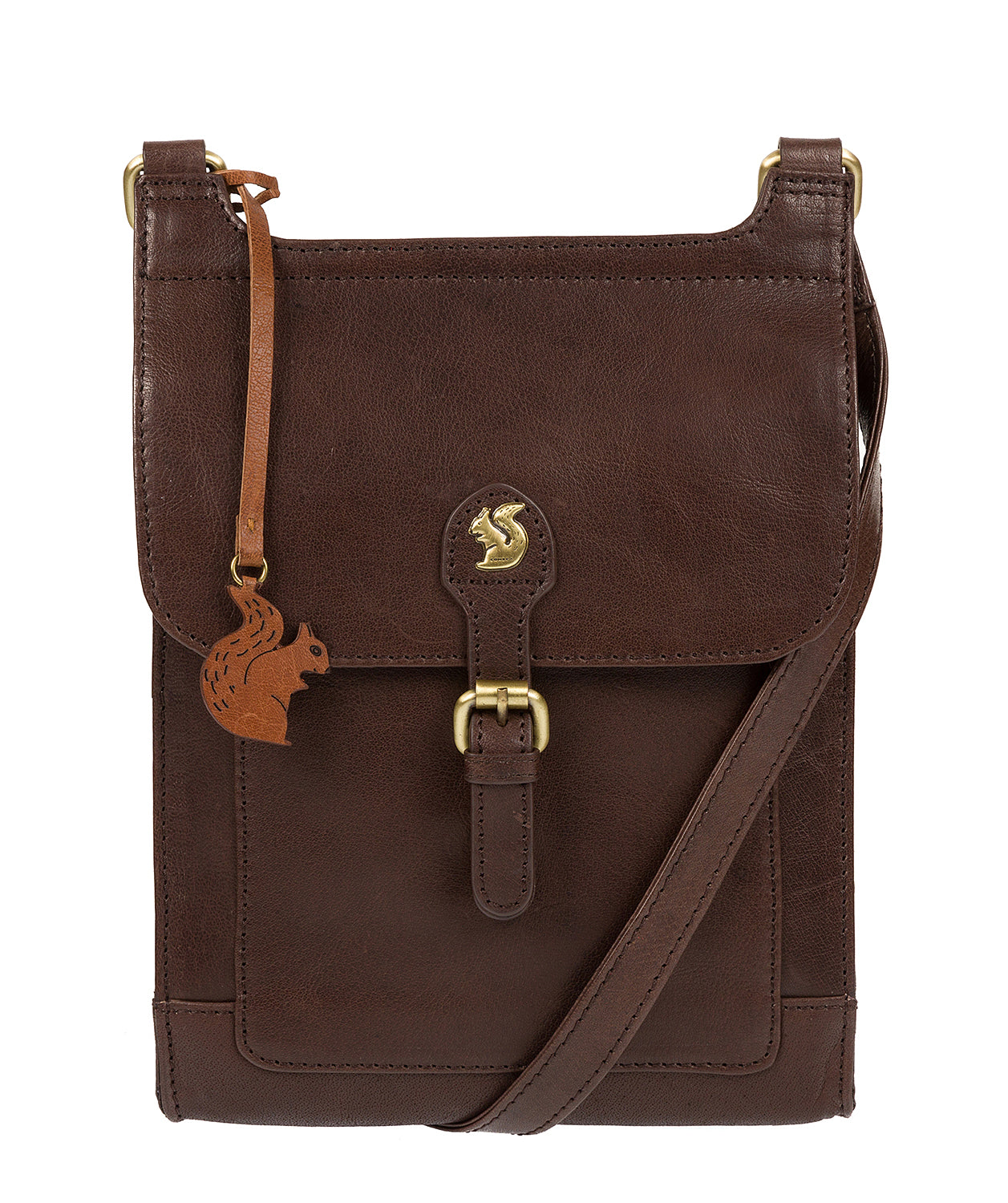 'Sasha' Dark Brown Leather Cross Body Bag