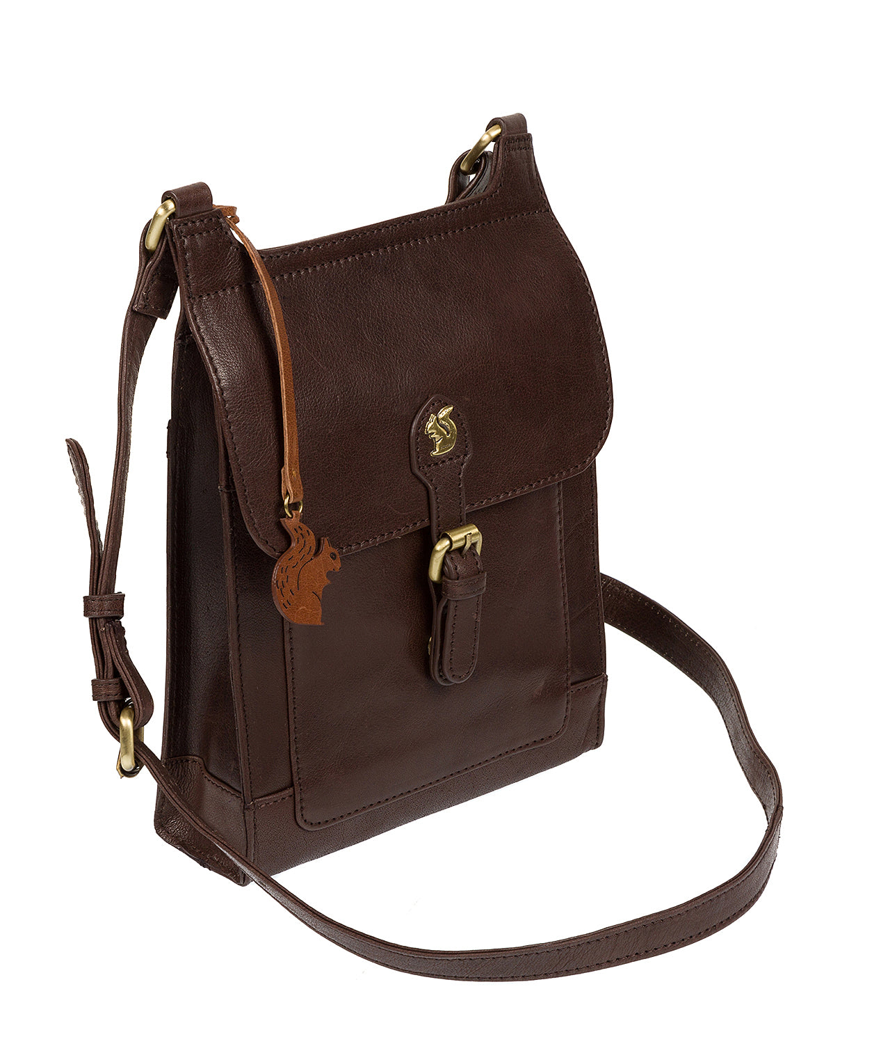 'Sasha' Dark Brown Leather Cross Body Bag