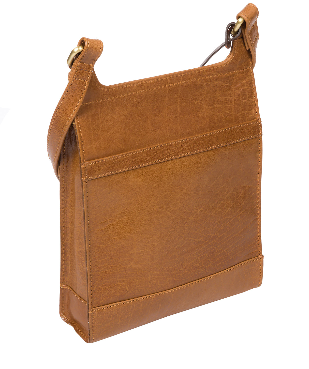 'Sasha' Dark Tan Leather Cross Body Bag