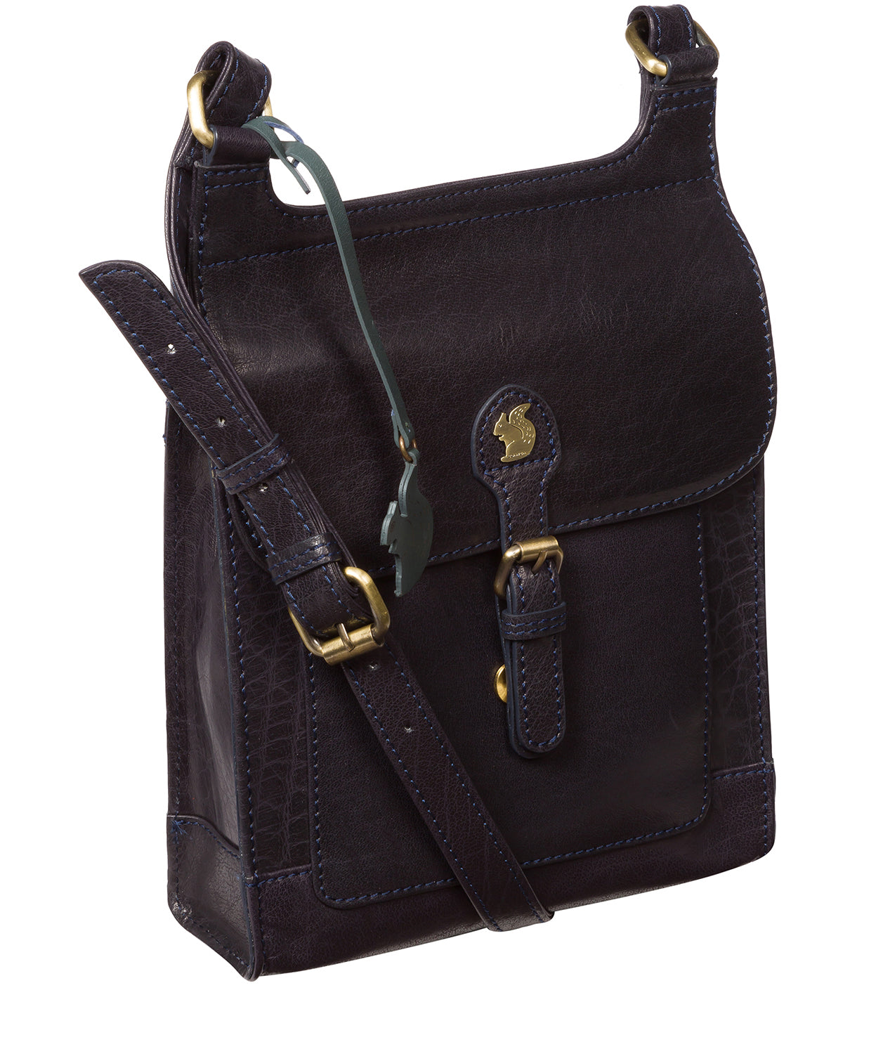 'Sasha' Navy Leather Cross Body Bag