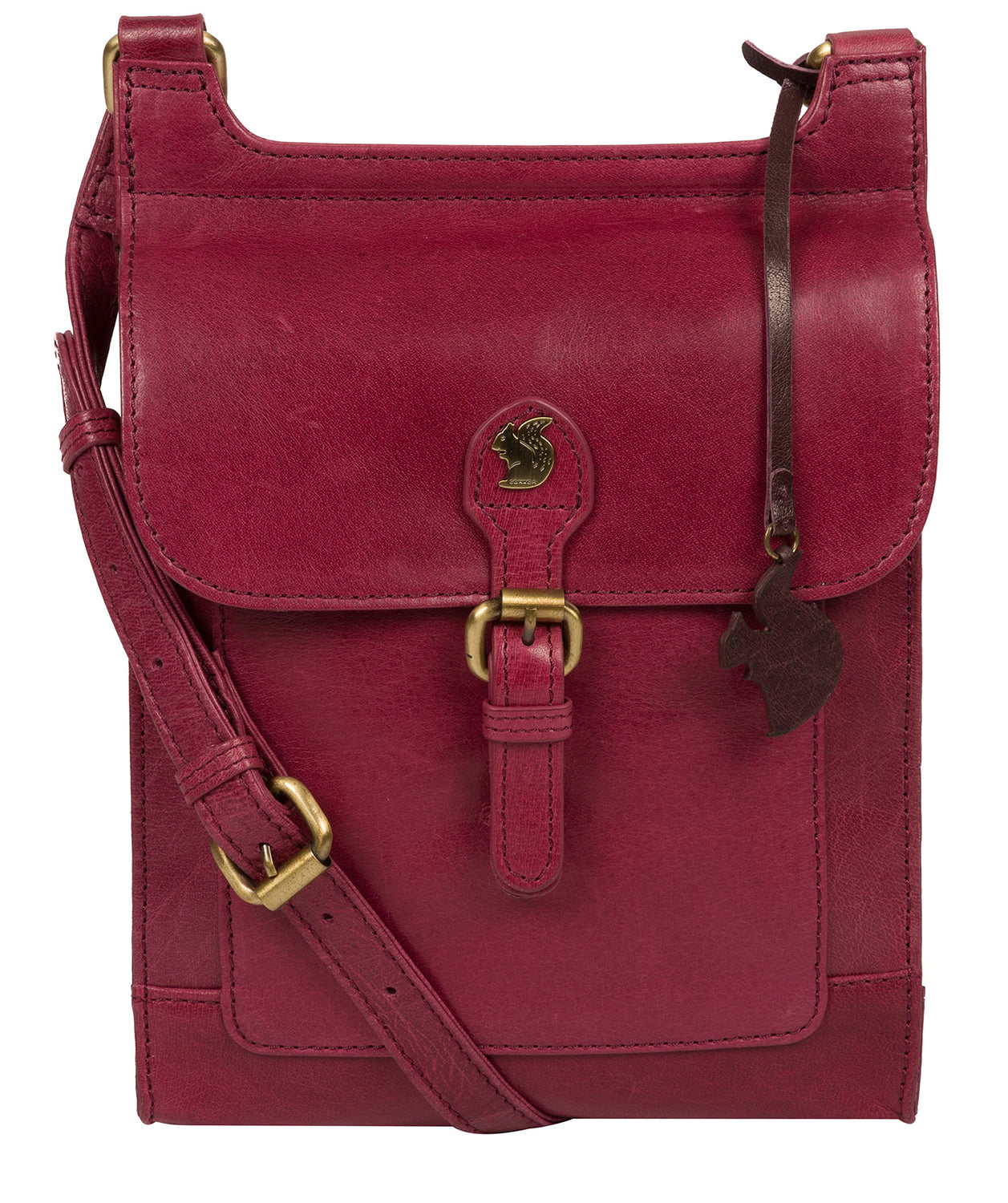 'Sasha' Orchid Leather Cross Body Bag Pure Luxuries London