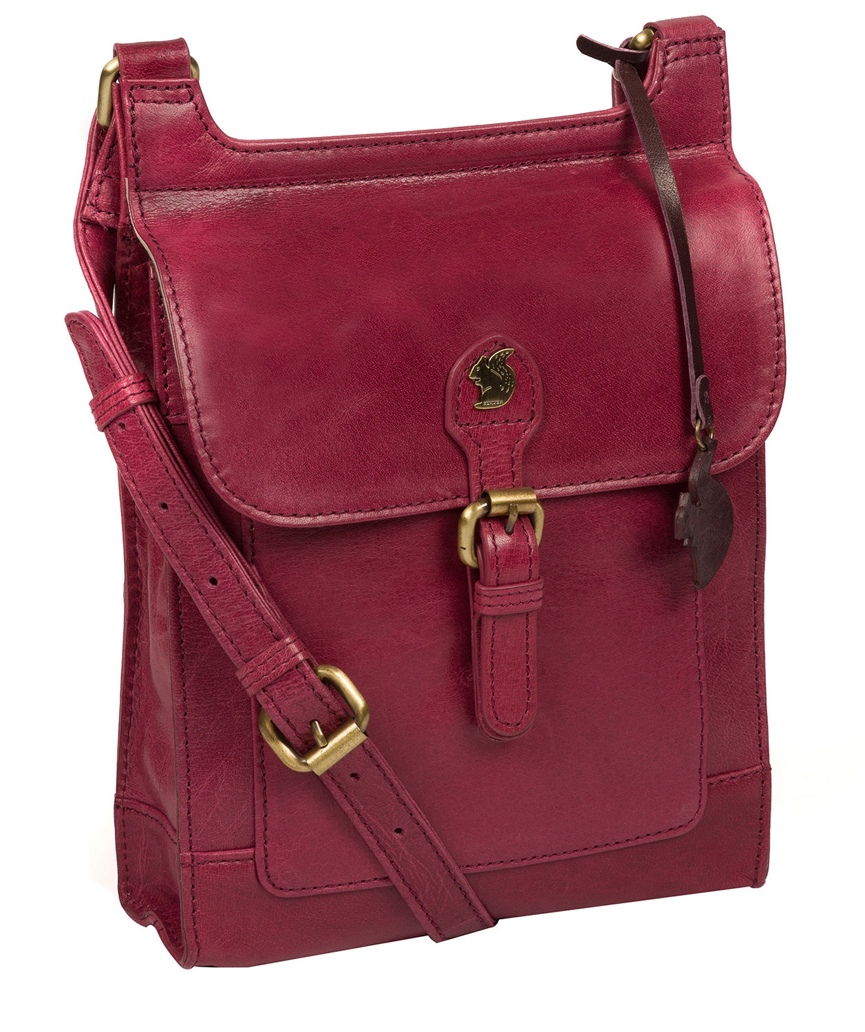 'Sasha' Orchid Leather Cross Body Bag Pure Luxuries London