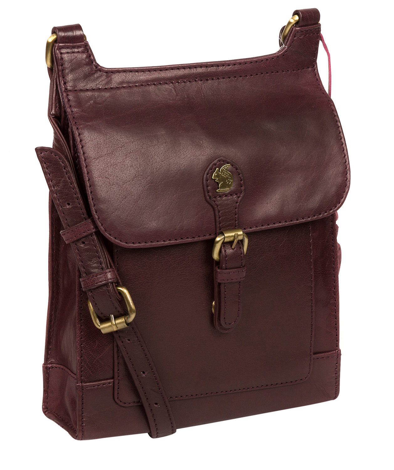 'Sasha' Plum Leather Cross Body Bag image 5