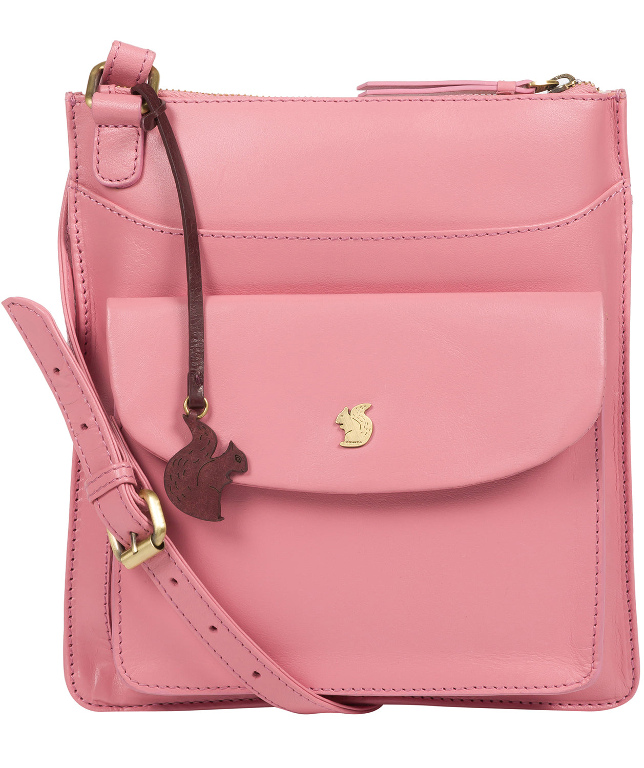 'Lauryn' Blush Leather Cross Body Bag