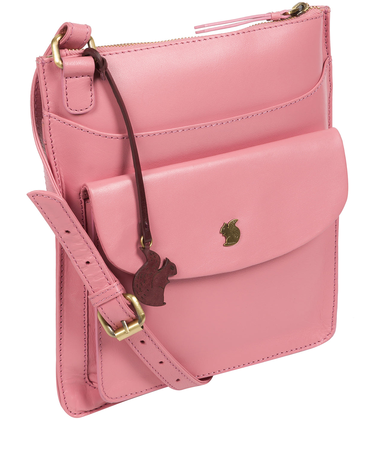 'Lauryn' Blush Leather Cross Body Bag