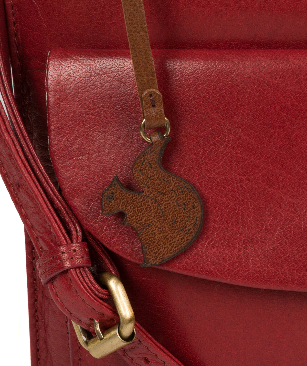 'Lauryn' Chilli Pepper Leather Cross Body Bag Pure Luxuries London