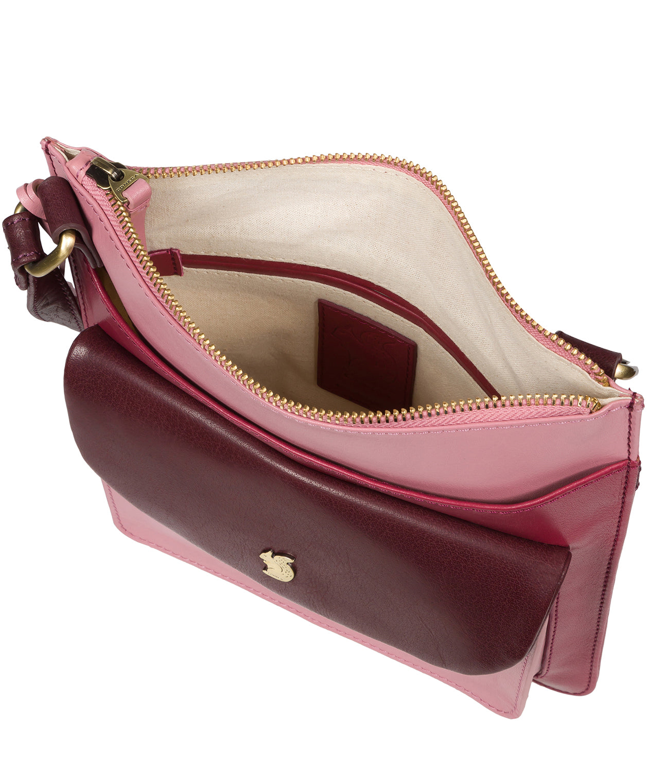 'Lauryn' Orchid, Blush and Plum Leather Cross Body Bag