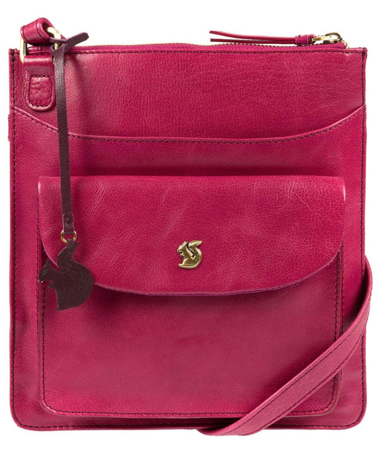 'Lauryn' Orchid Leather Cross Body Bag