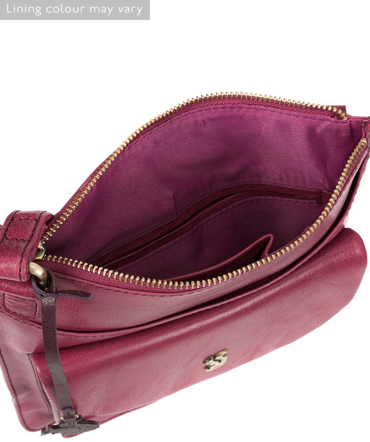 'Lauryn' Orchid Leather Cross Body Bag