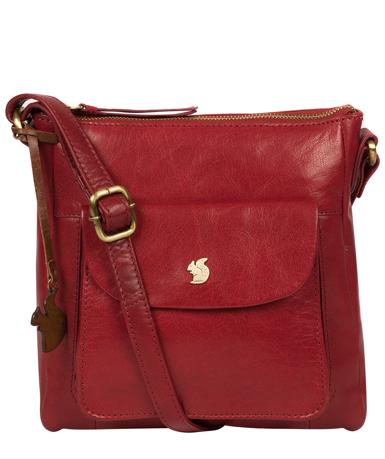 'Shona' Chilli Pepper Leather Cross Body Bag image 1