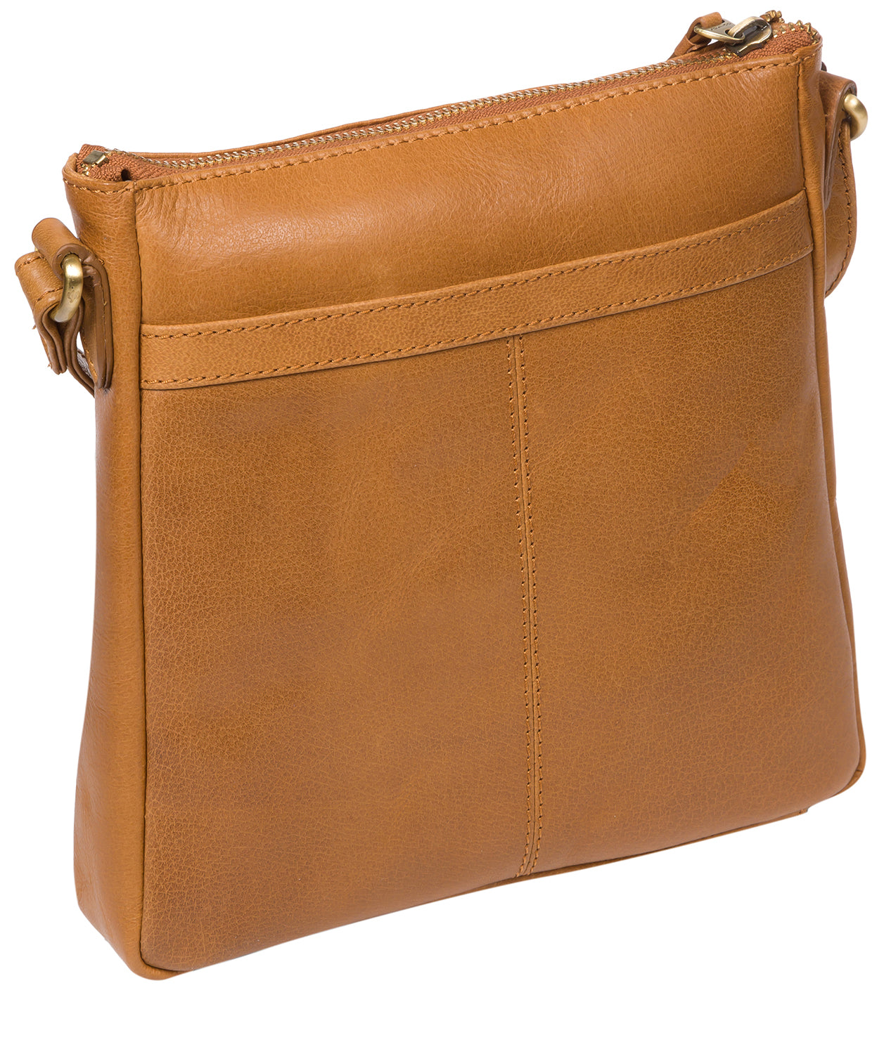 'Shona' Dark Tan Leather Cross Body Bag