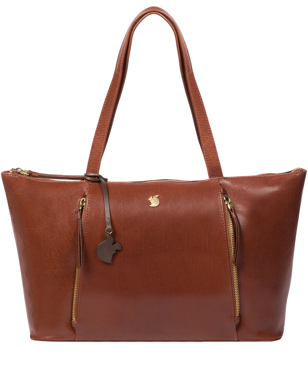 'Clover' Conker Brown Leather Tote Bag