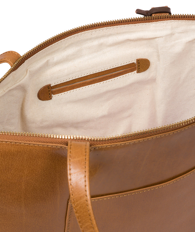Tan Leather Tote Bag 'Clover' by Conkca London – Pure Luxuries London