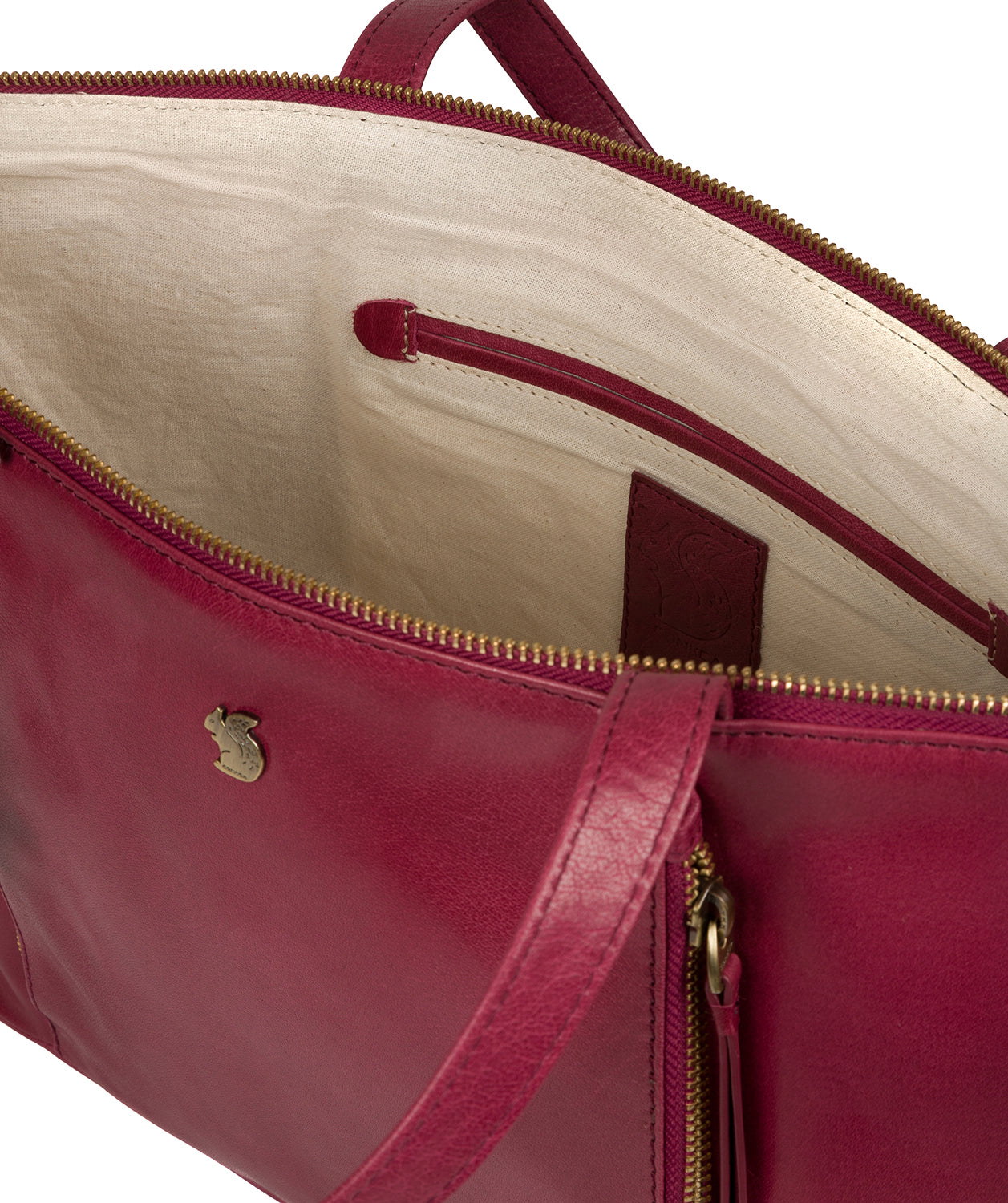 'Clover' Orchid Leather Tote Bag