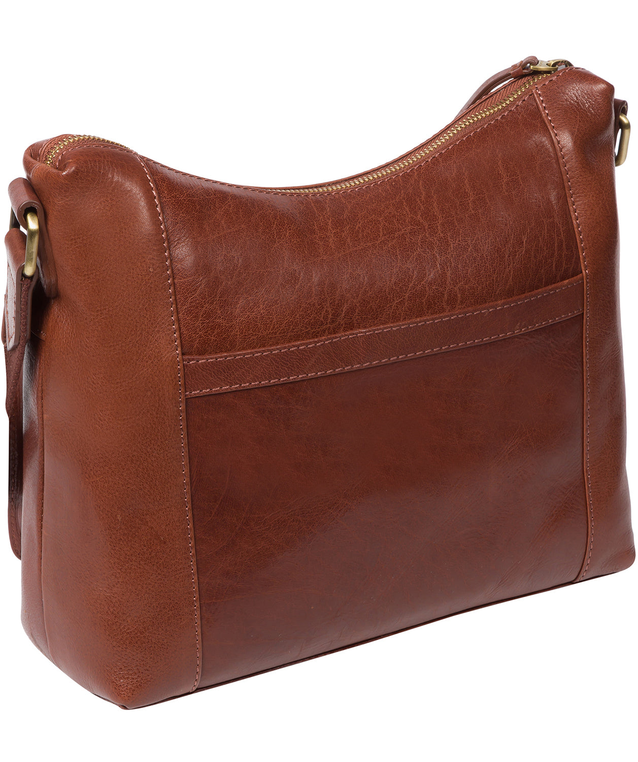 'Nancie' Conker Brown Leather Shoulder Bag