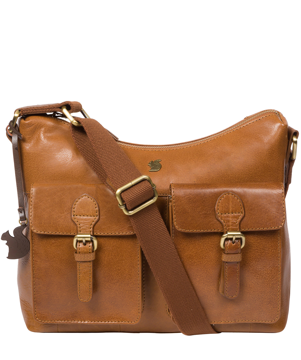 'Nancie' Dark Tan Leather Shoulder Bag