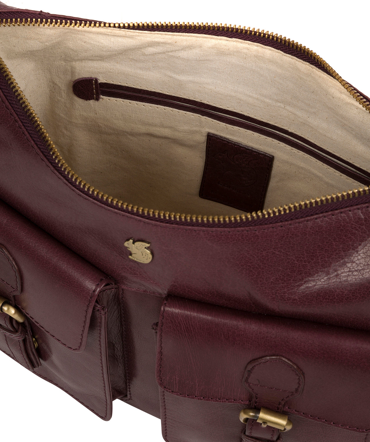 'Nancie' Plum Leather Shoulder Bag image 4