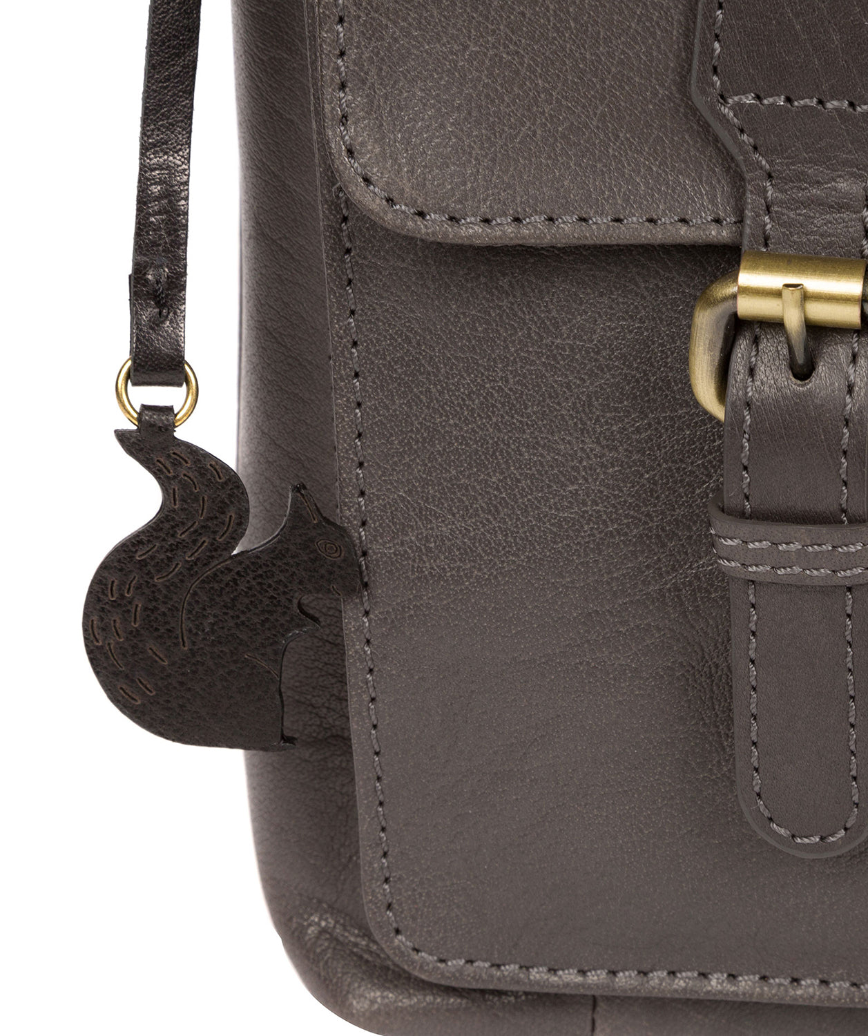 'Nancie' Slate Leather Shoulder Bag Pure Luxuries London