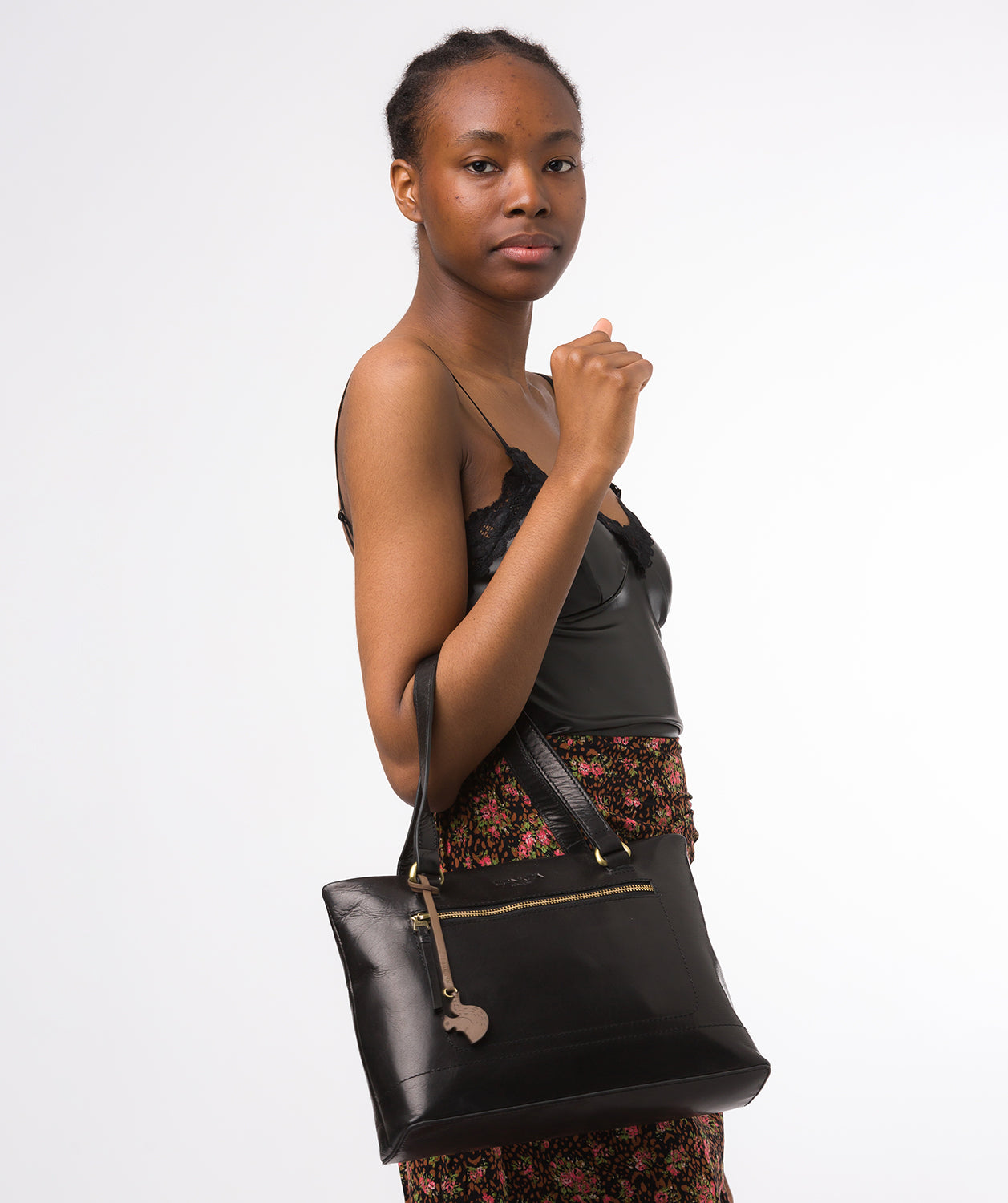 Conkca London Originals Collection #product-type#: 'Alice' Black Leather Handbag