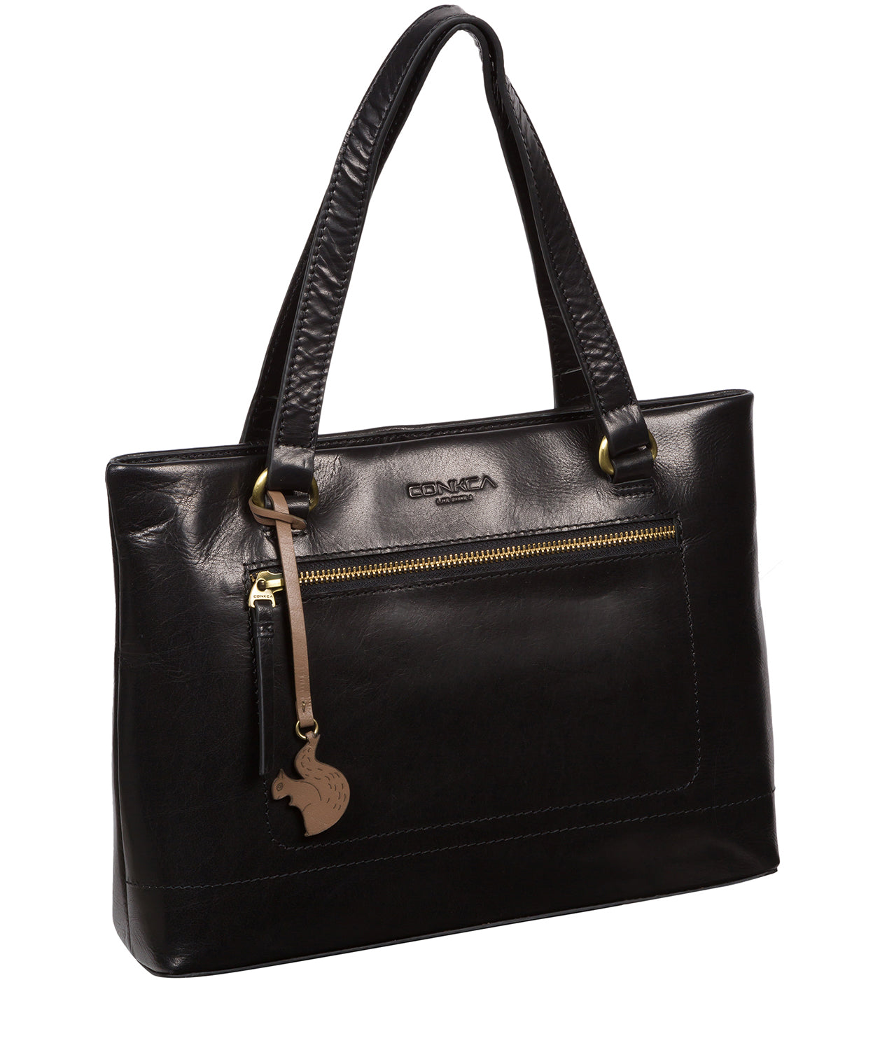 Conkca London Originals Collection #product-type#: 'Alice' Black Leather Handbag