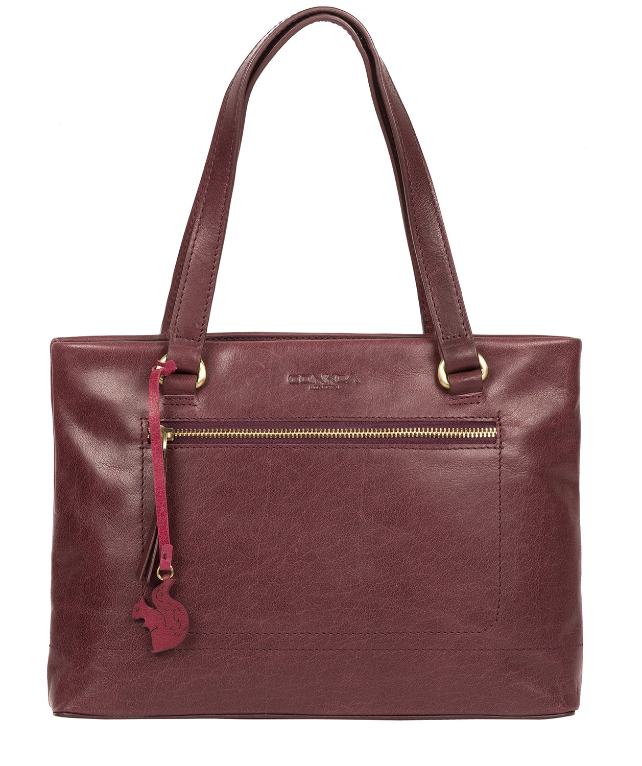 'Alice' Plum Leather Handbag image 1