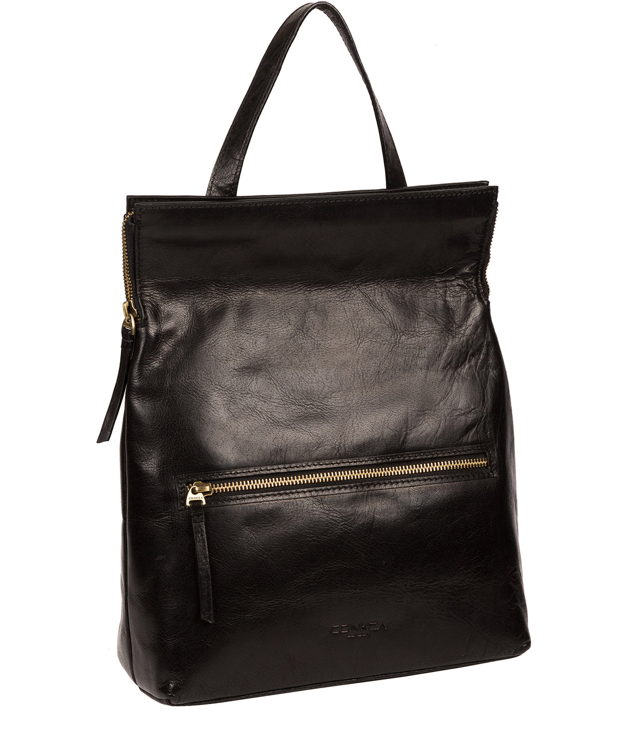 'Anoushka' Black Leather Backpack image 4