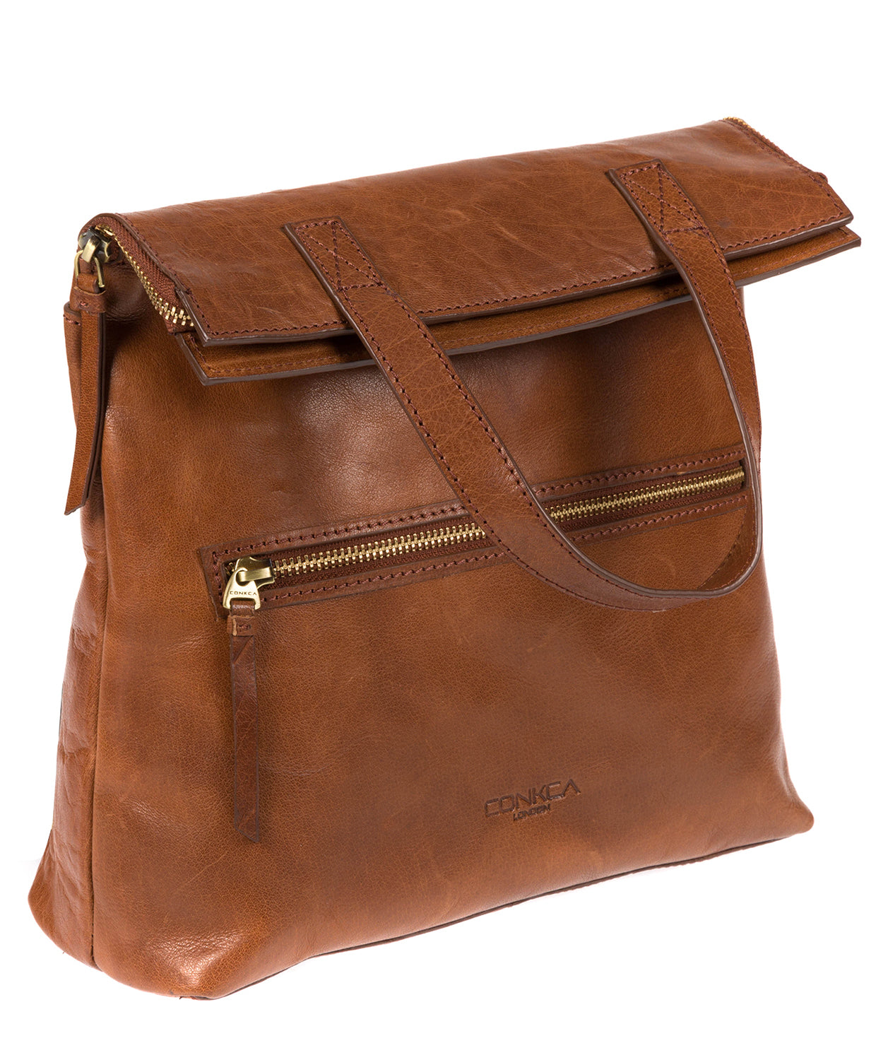 'Anoushka' Conker Brown Leather Backpack