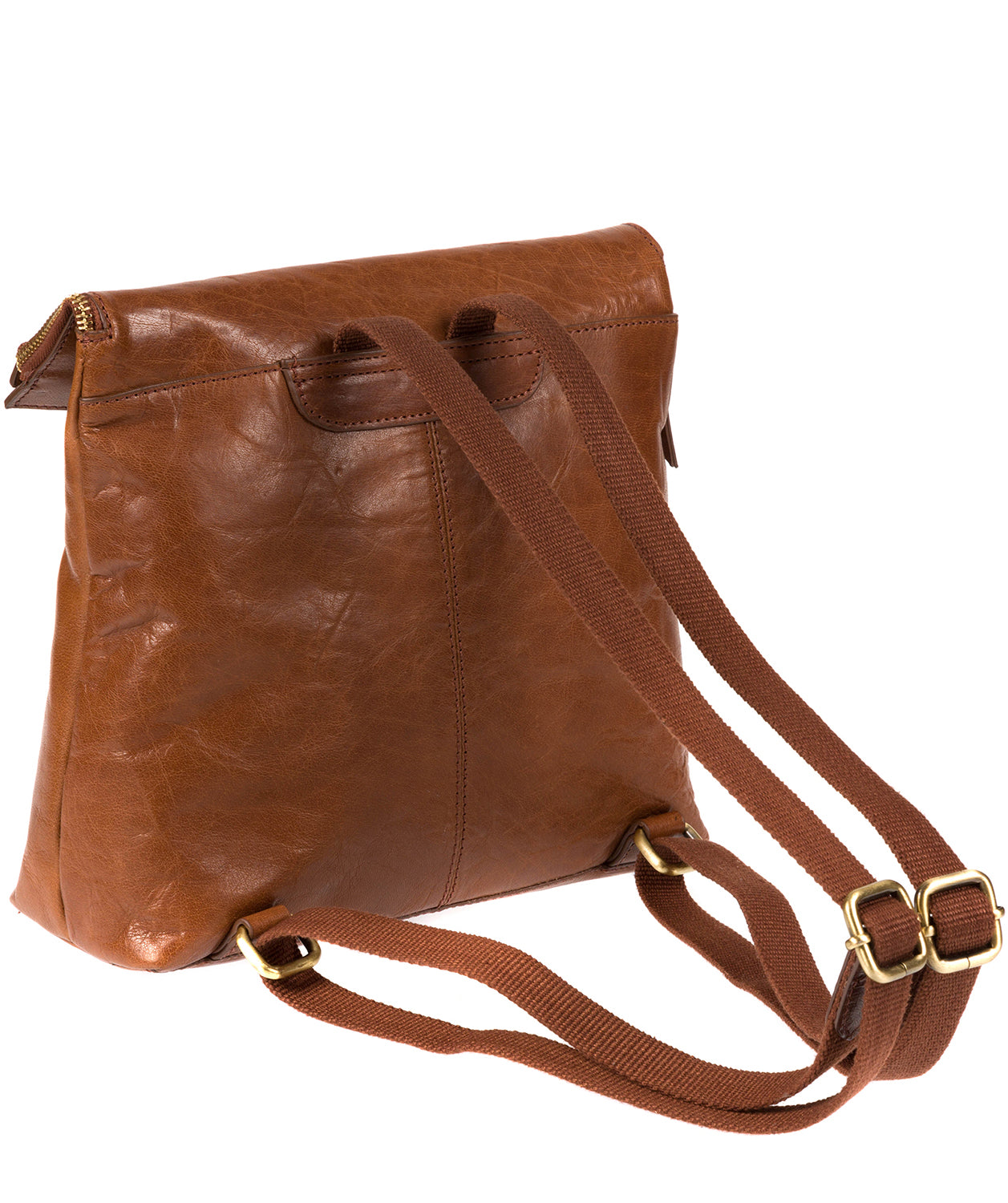 'Anoushka' Conker Brown Leather Backpack