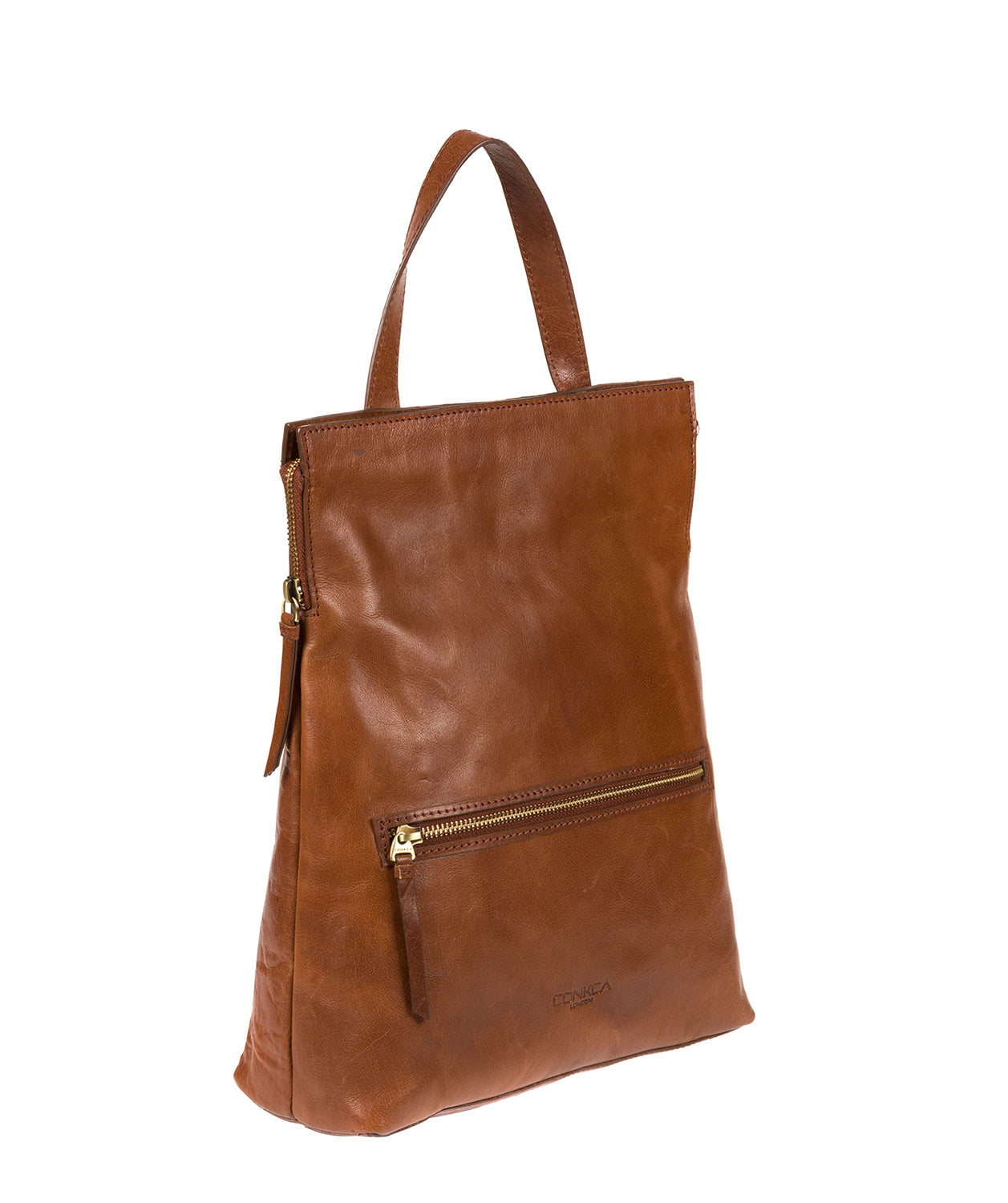 'Anoushka' Conker Brown Leather Backpack