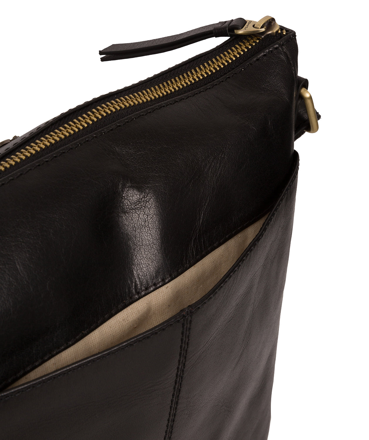 'Josephine' Black Leather Shoulder Bag